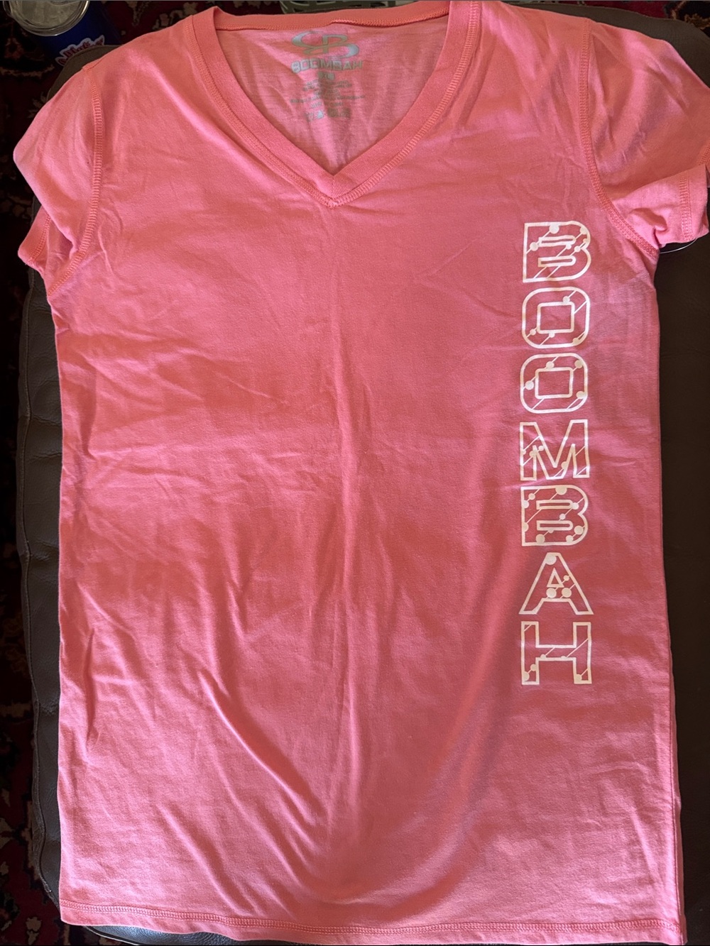 BOOMBAH Women's Pink V-Neck Short Sleeve Tee